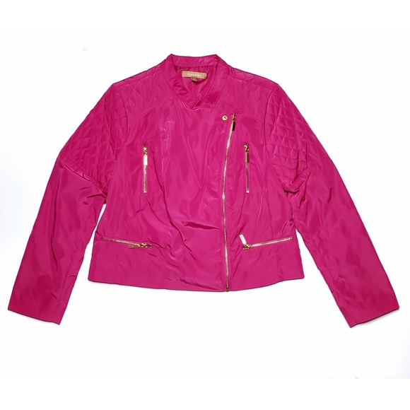 Ellen Tracy Jackets & Blazers - Ellen Tracy Moto Jacket Pink Large